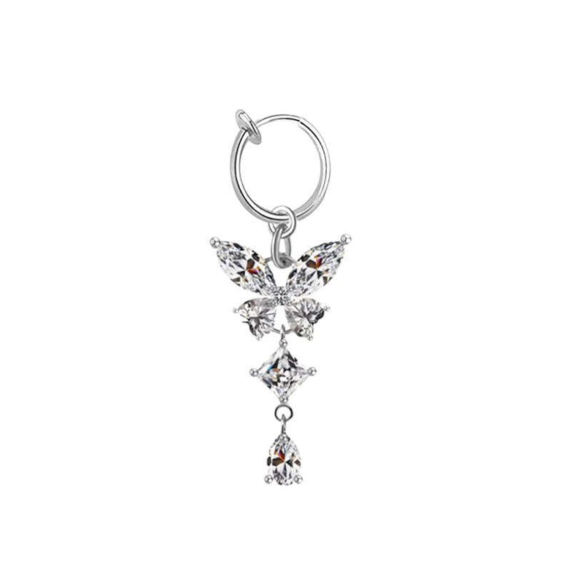 Butterfly Hoop Clip On Belly Ring