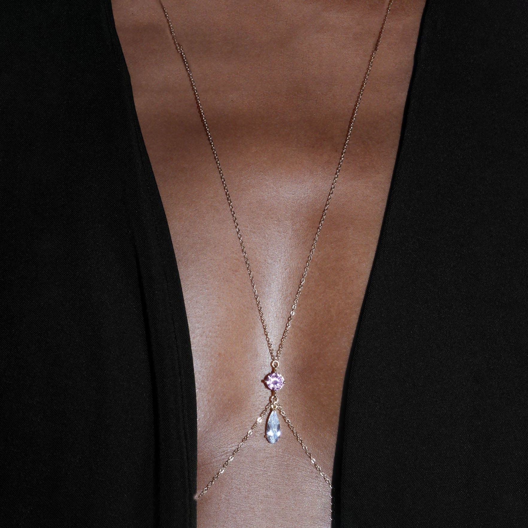 water drop chest chain