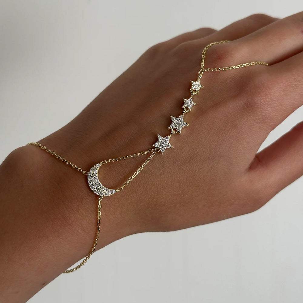 Star and Moon Connected Bracelet
