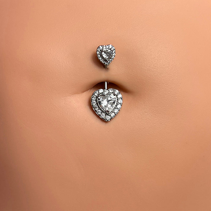Bling Heart Belly Ring