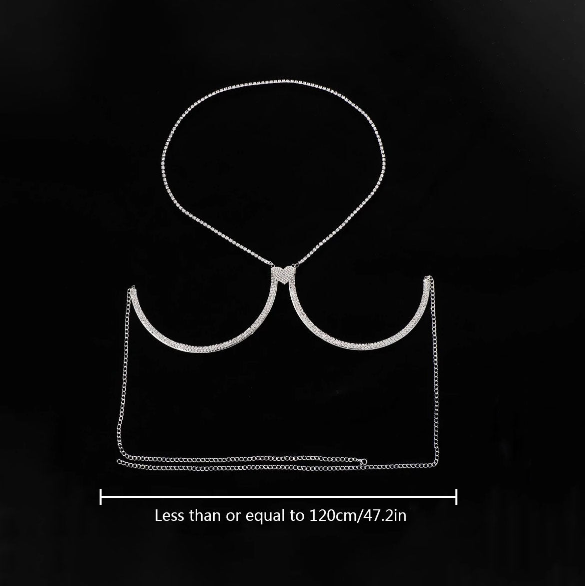 Sexy Rhinestone Halter-Neck Heart-Shaped Bustier
