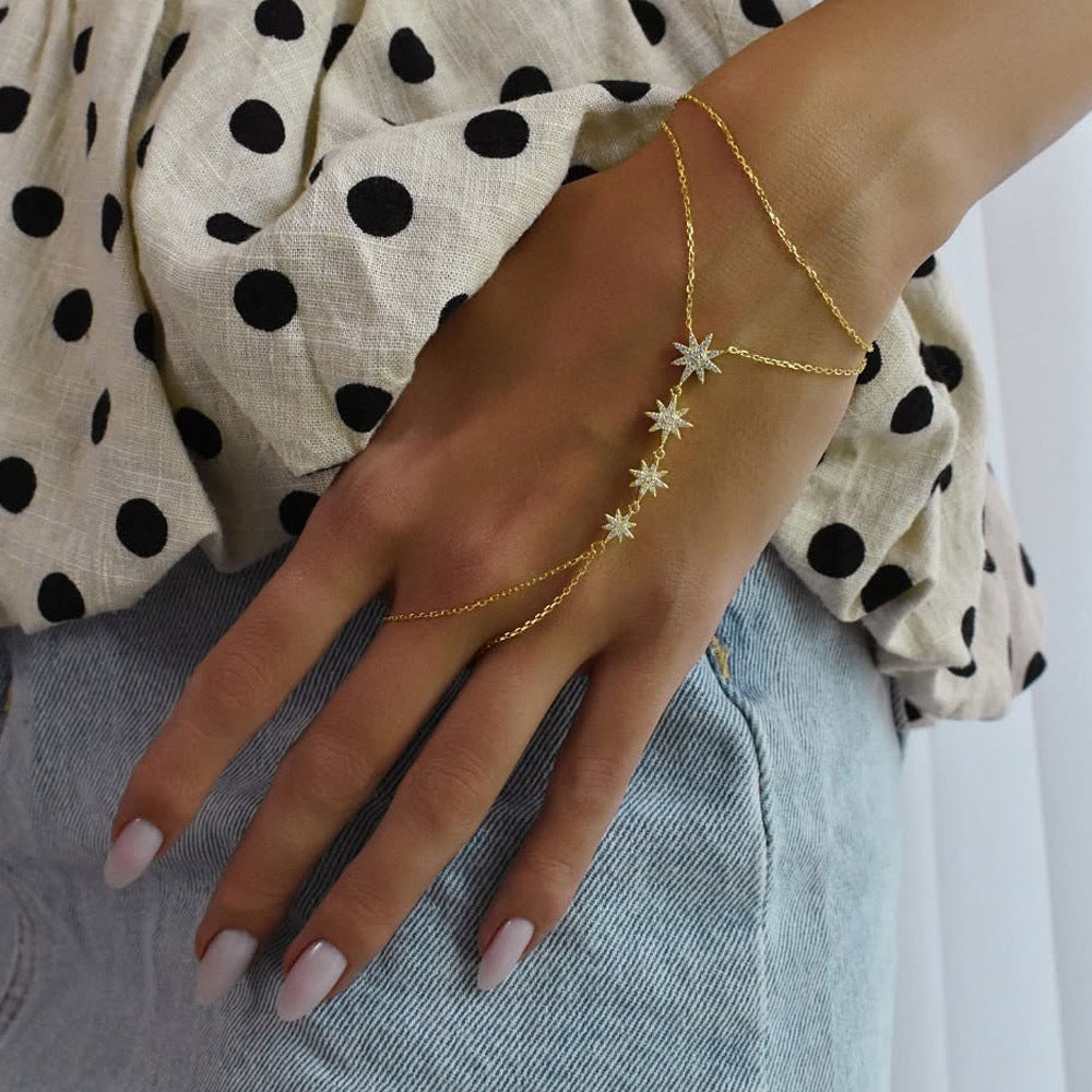 Star and Moon Connected Bracelet