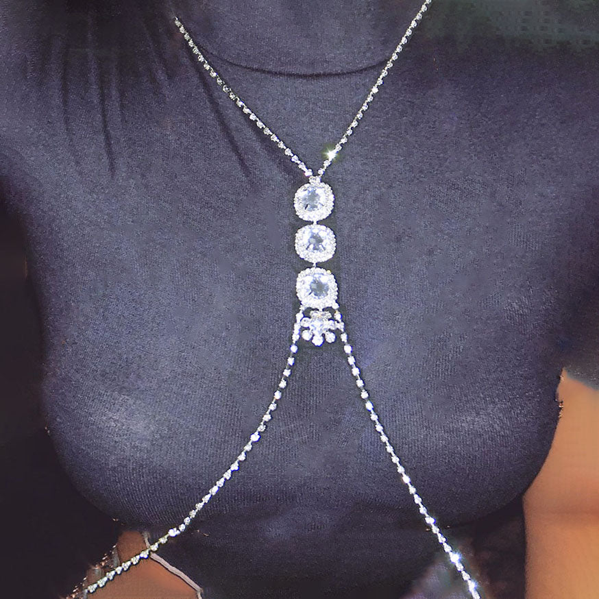 Rhinestone Bikini Body Chain