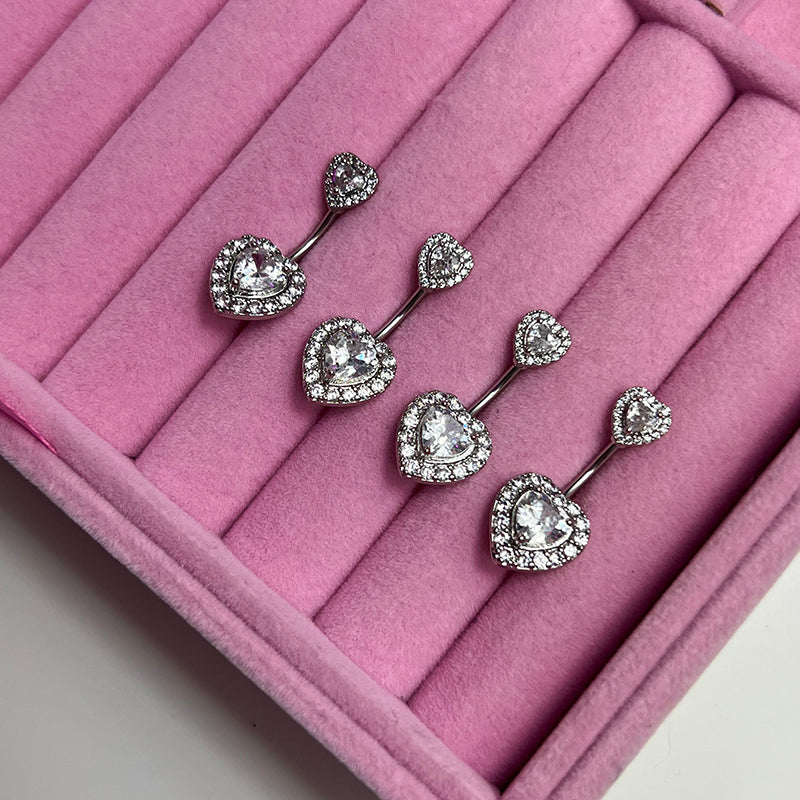 Bling Heart Belly Ring
