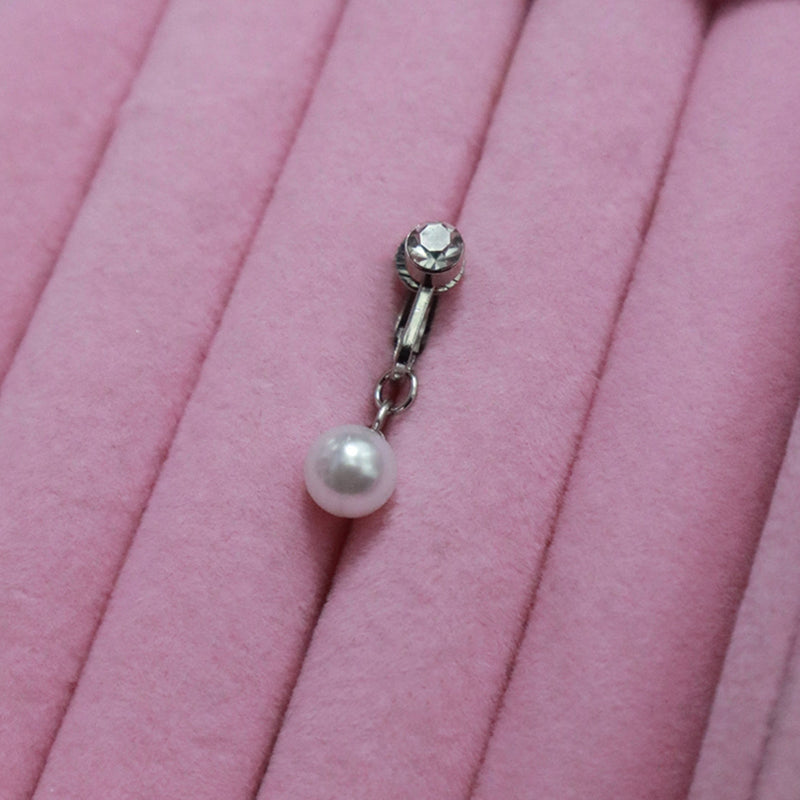 Pearly Clip On Belly Ring