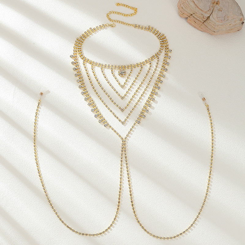 Rhinestone Multi-Layer Nipple Body Chain