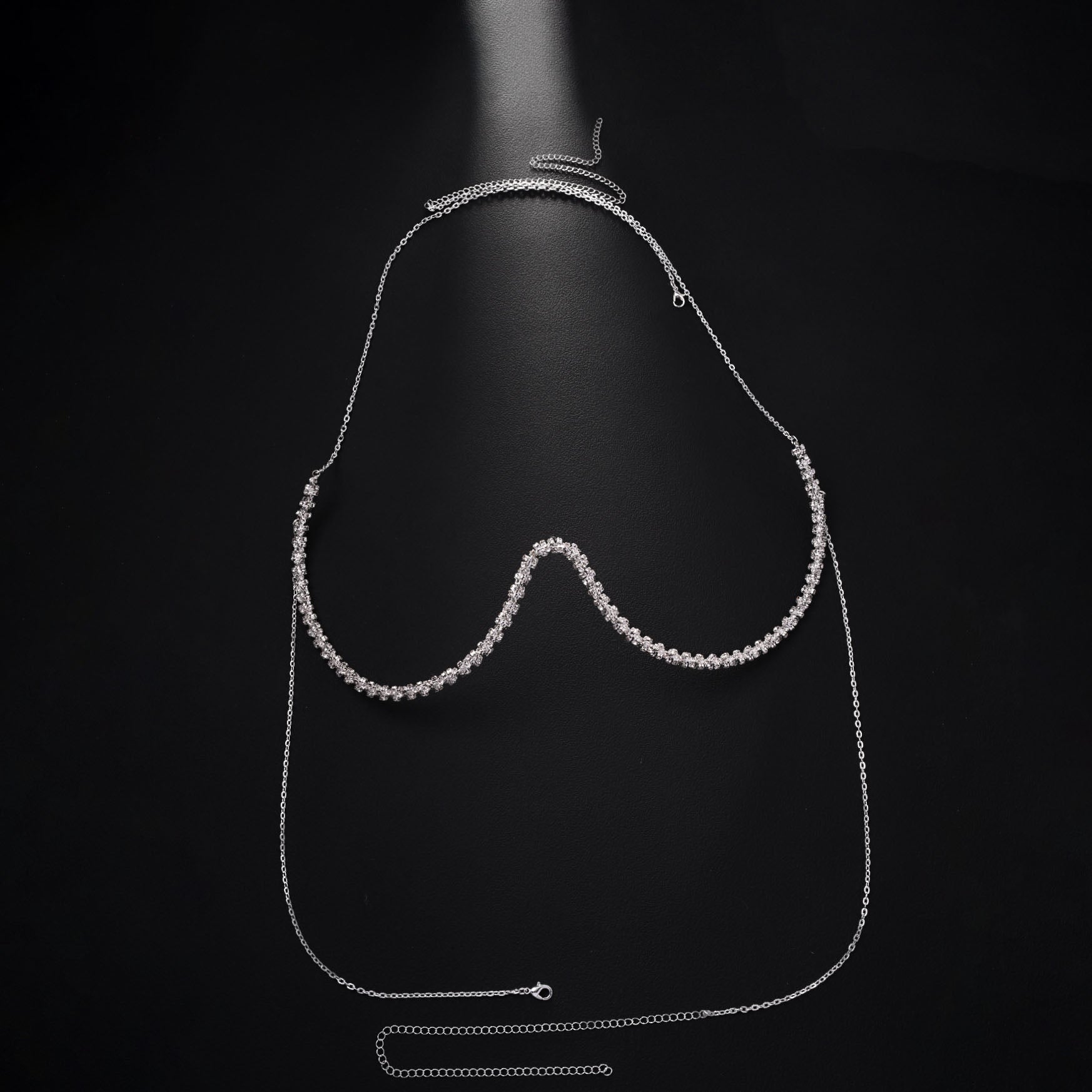 Rhinestone-embellished U-shaped bust support