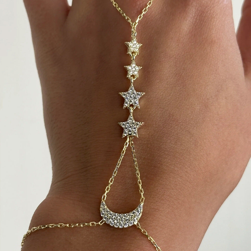 Star and Moon Connected Bracelet