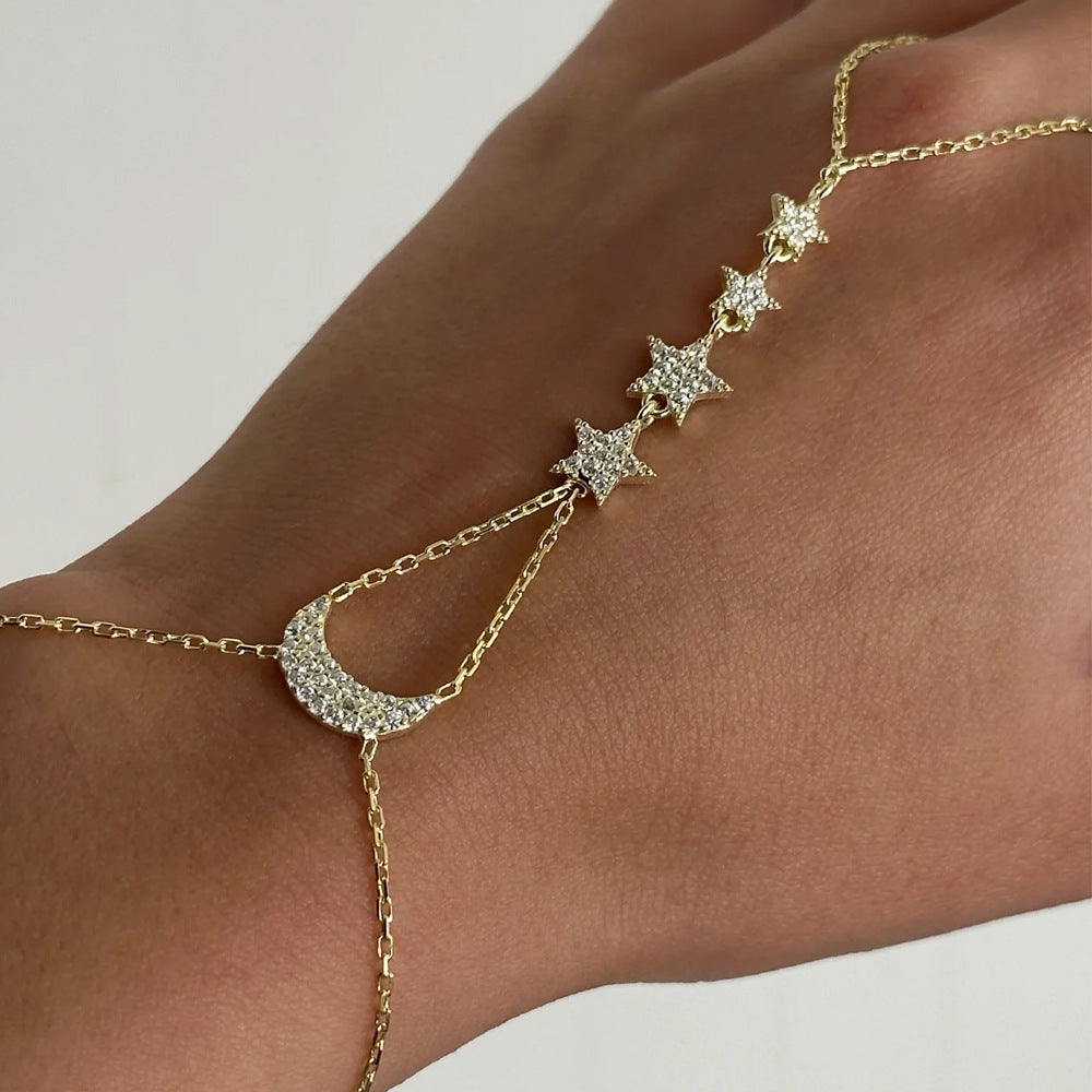 Star and Moon Connected Bracelet