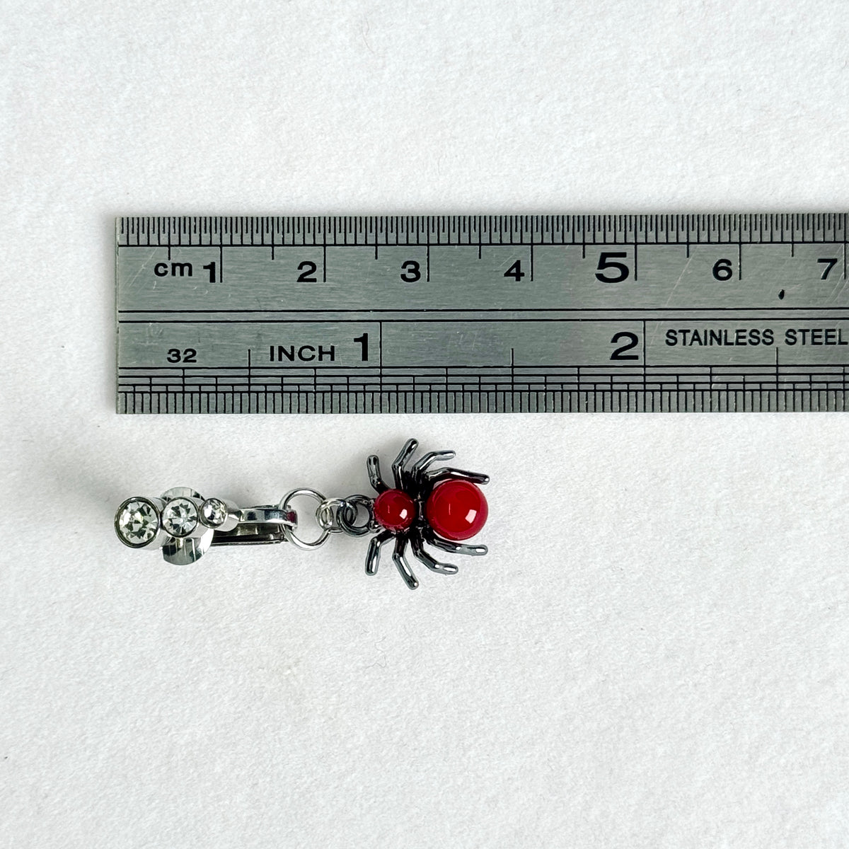 Crimson Spider Halloween Belly Ring