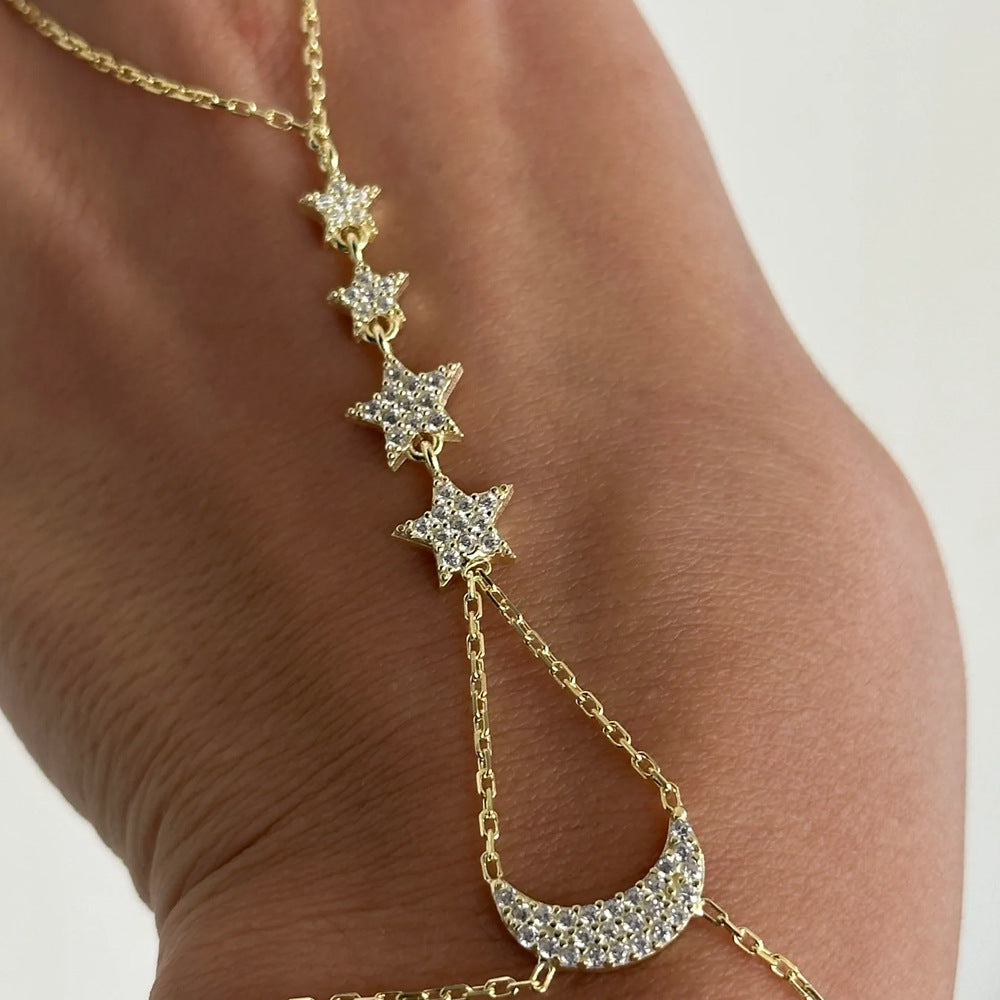 Star and Moon Connected Bracelet