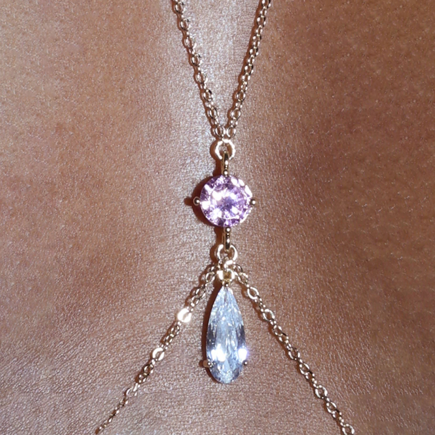 water drop chest chain