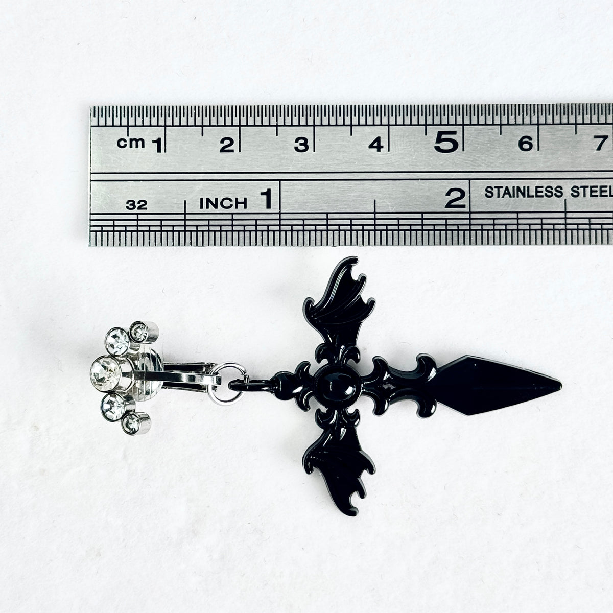 Black Bat Wing Faux Navel Ring