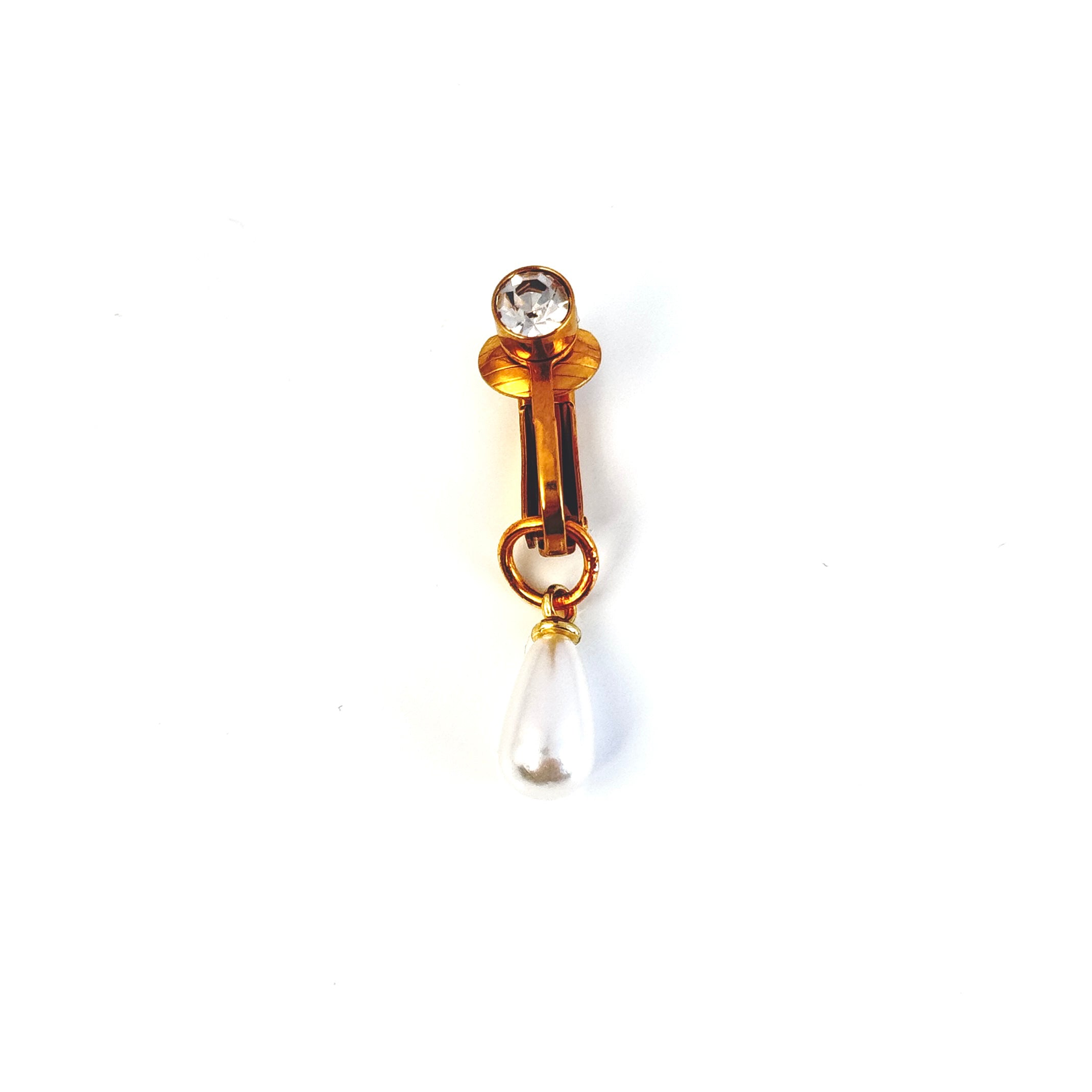 Adjustable pearl navel clip