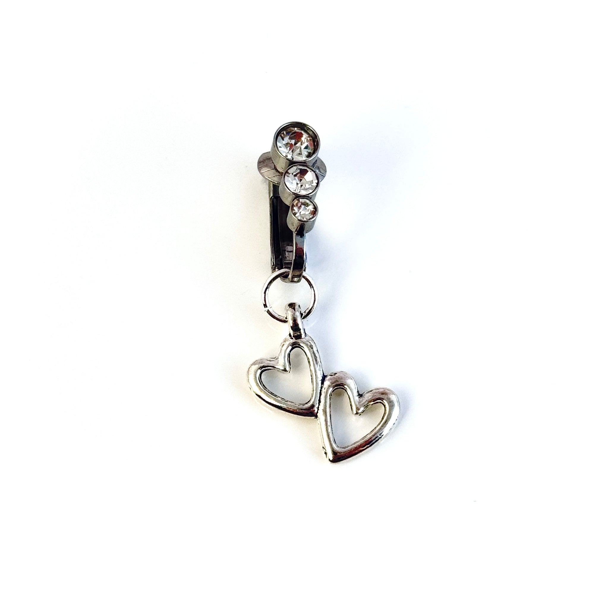 Pearl Heart Navel Clip