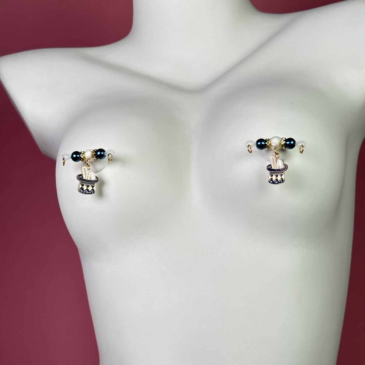 Magic Hat Bunny Halloween Nipple Ring