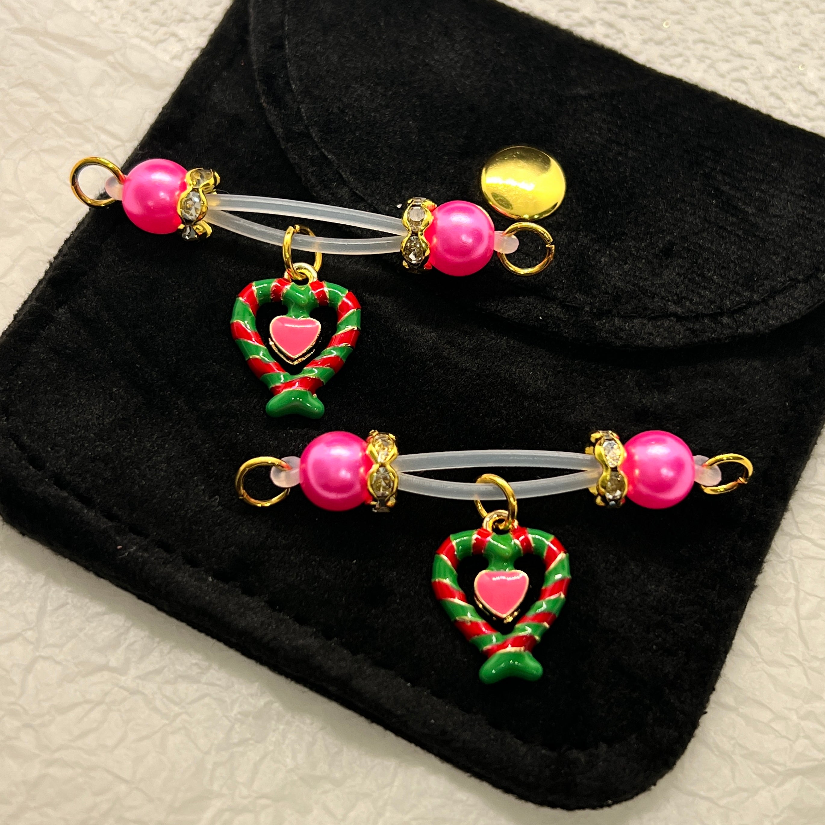 Blush Pearl Love Clamps