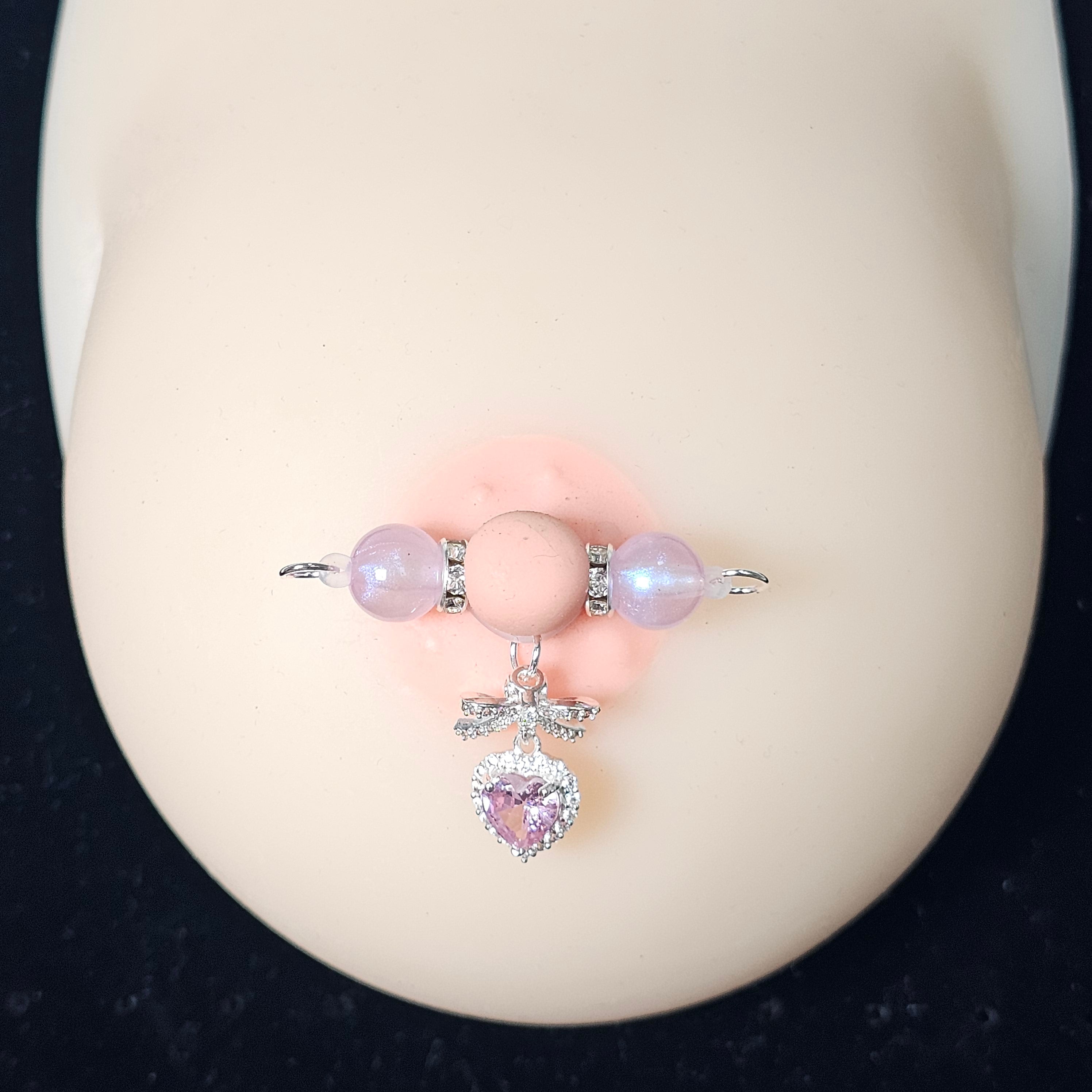 Pink Serenity Crystal Clamps
