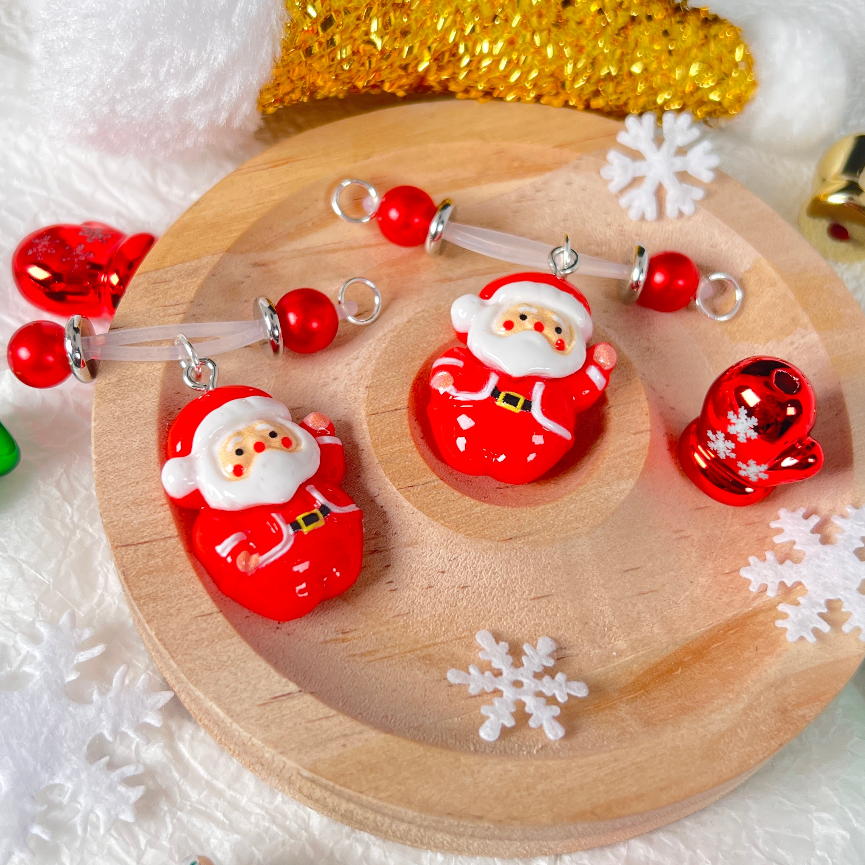 Jolly Santa Red Gem Nipple Clips