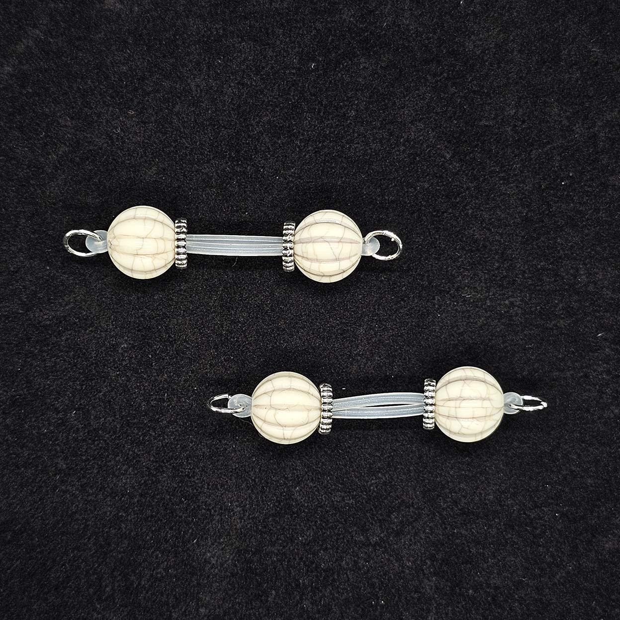 Ivory Sphere Clips