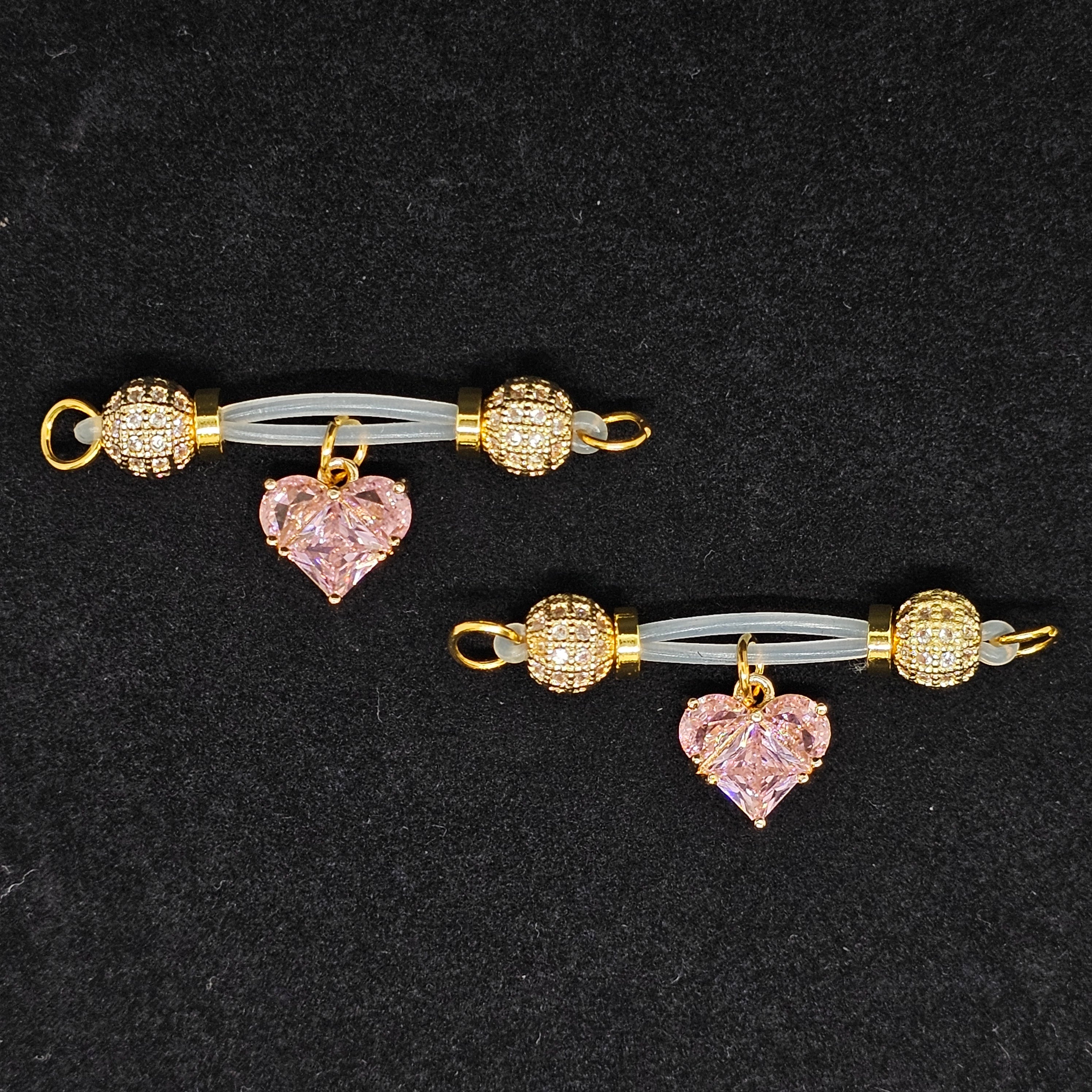 Gilded Heart Clips