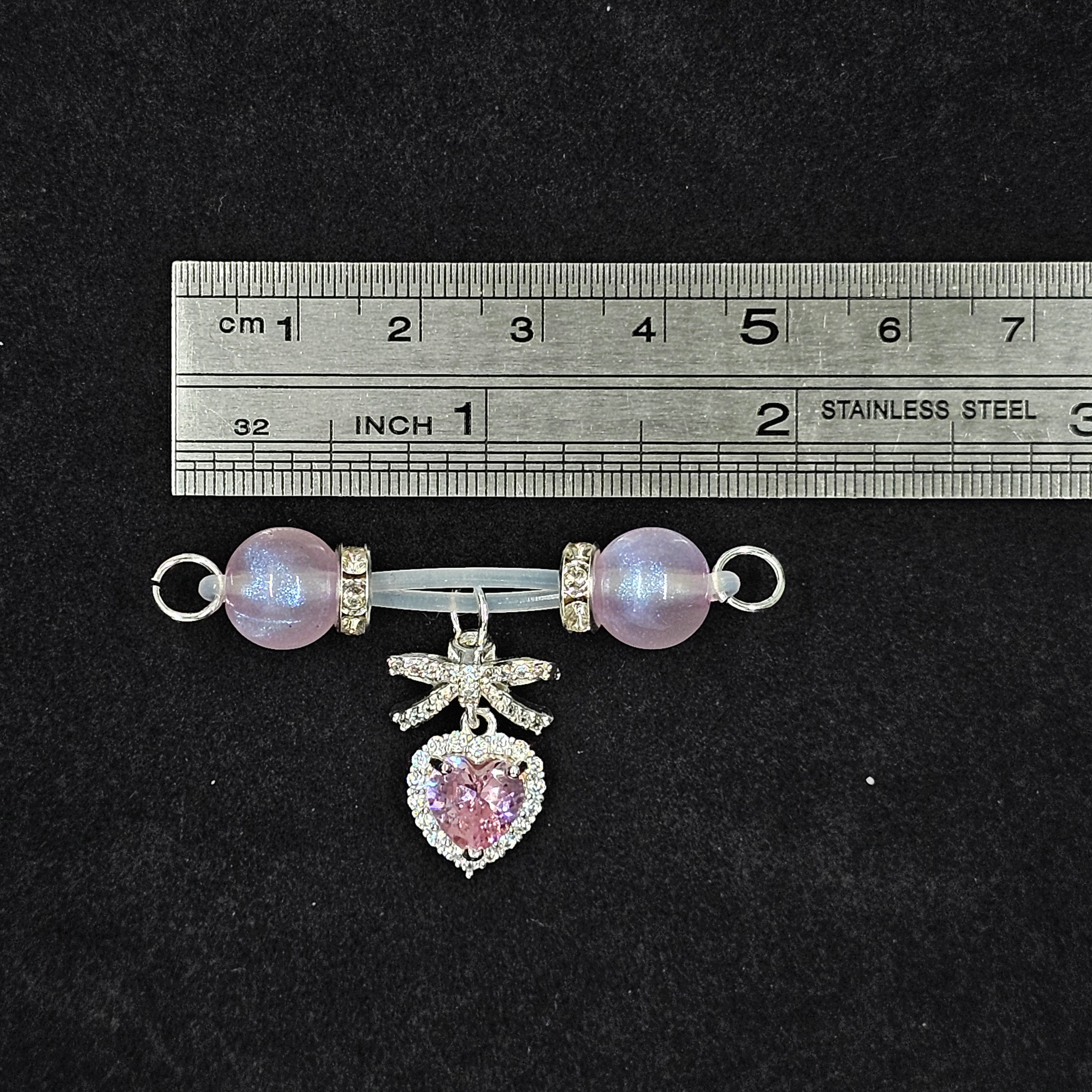 Pink Serenity Crystal Clamps