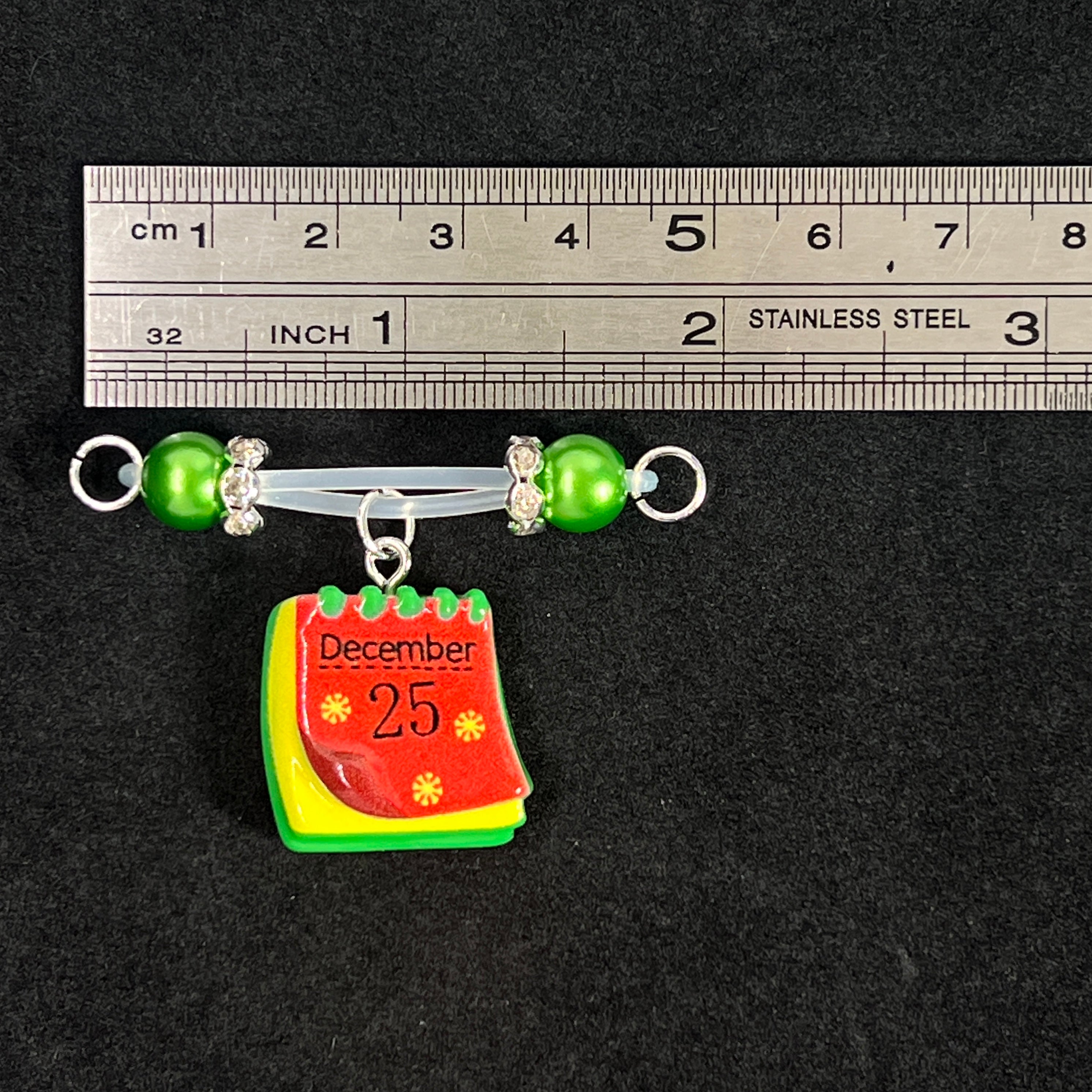 Festive Number Bead Resin Clips