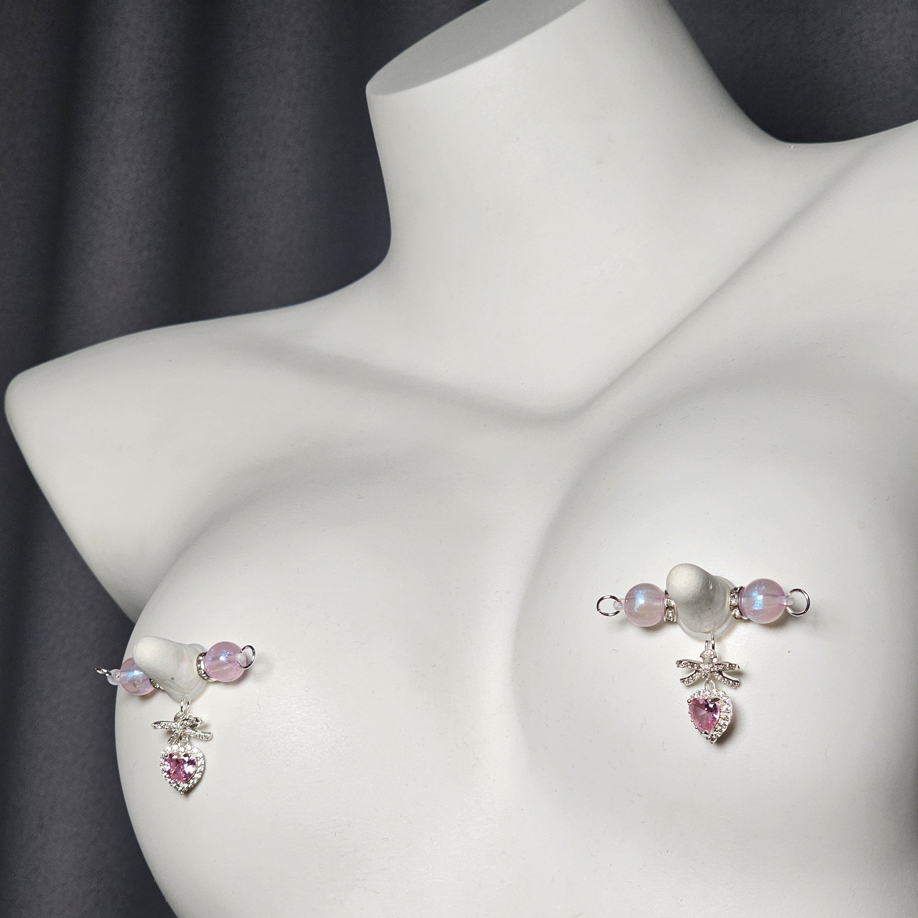 Pink Serenity Crystal Clamps