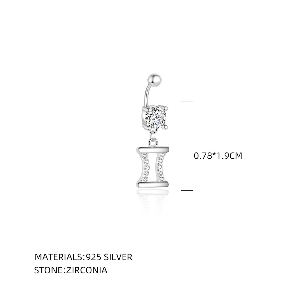 Zodiac-themed navel clip