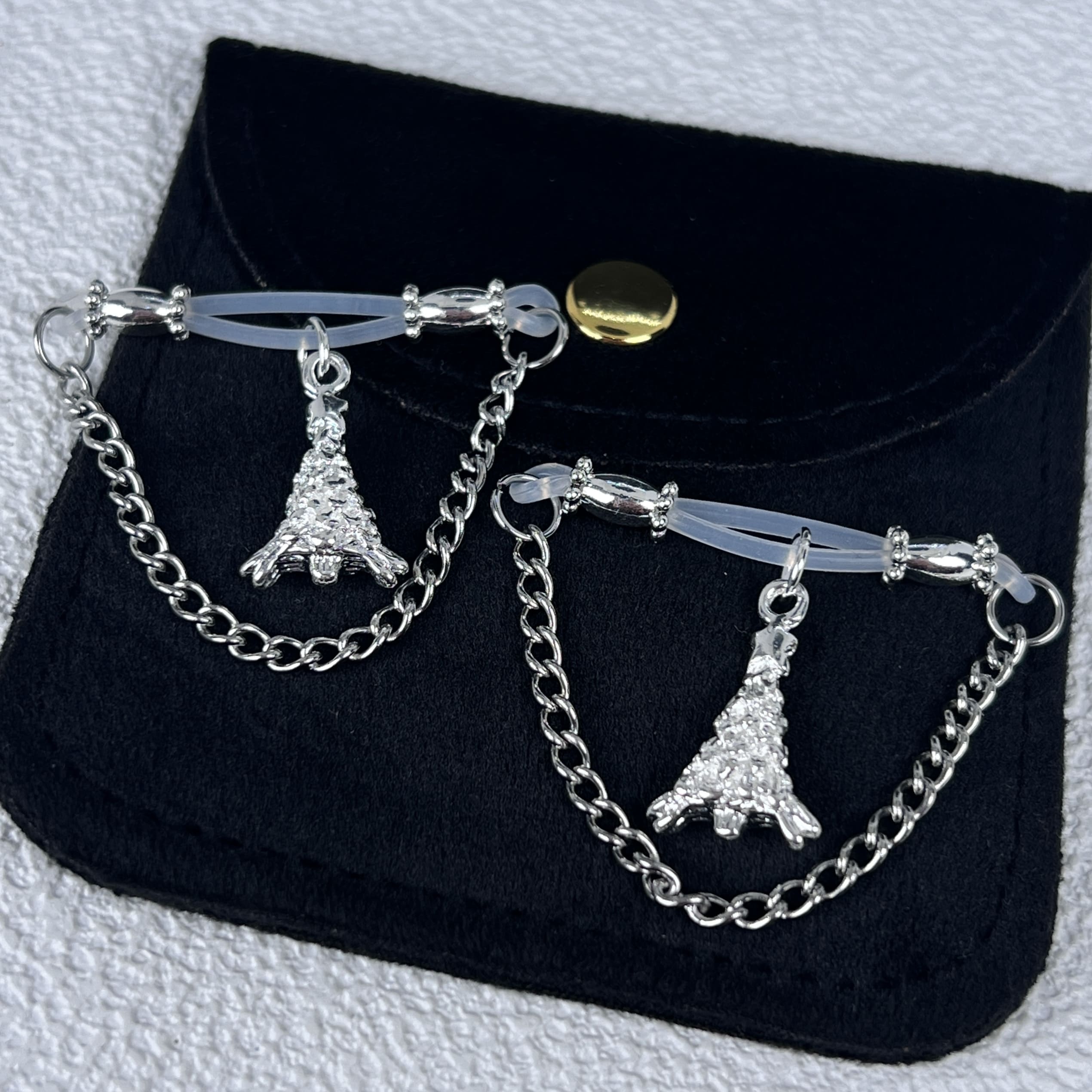 Holiday Silver Surprise Nipple Clips