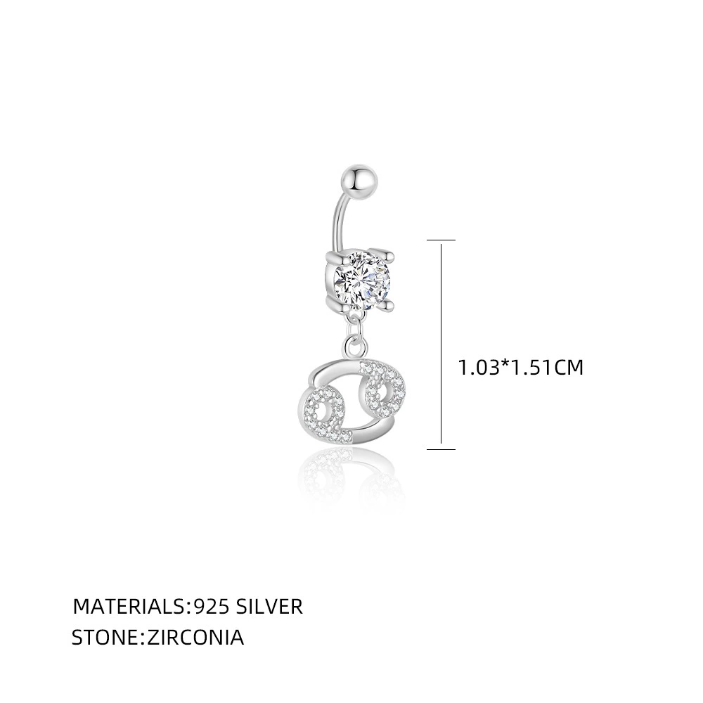 Zodiac-themed navel clip