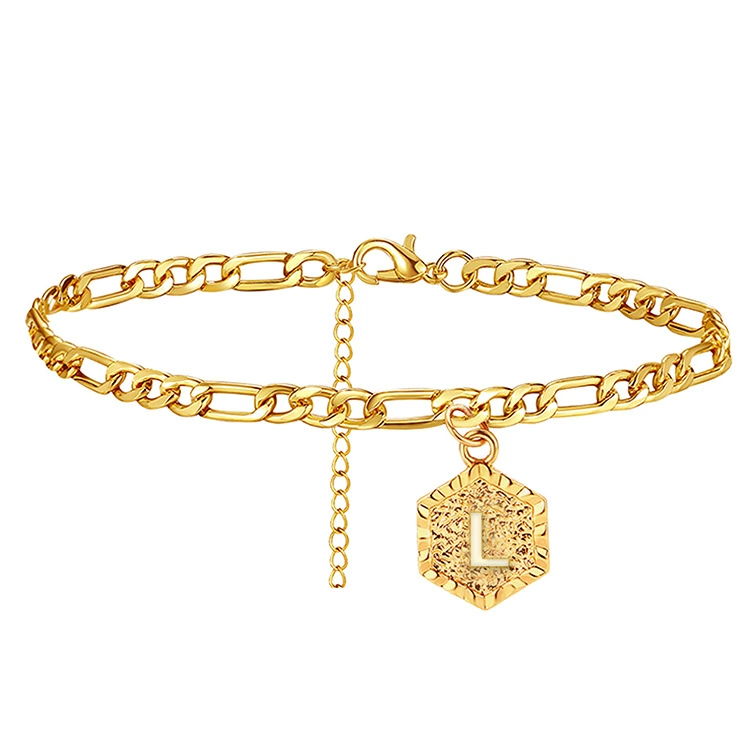 Custom Pure Gold Initial Anklet