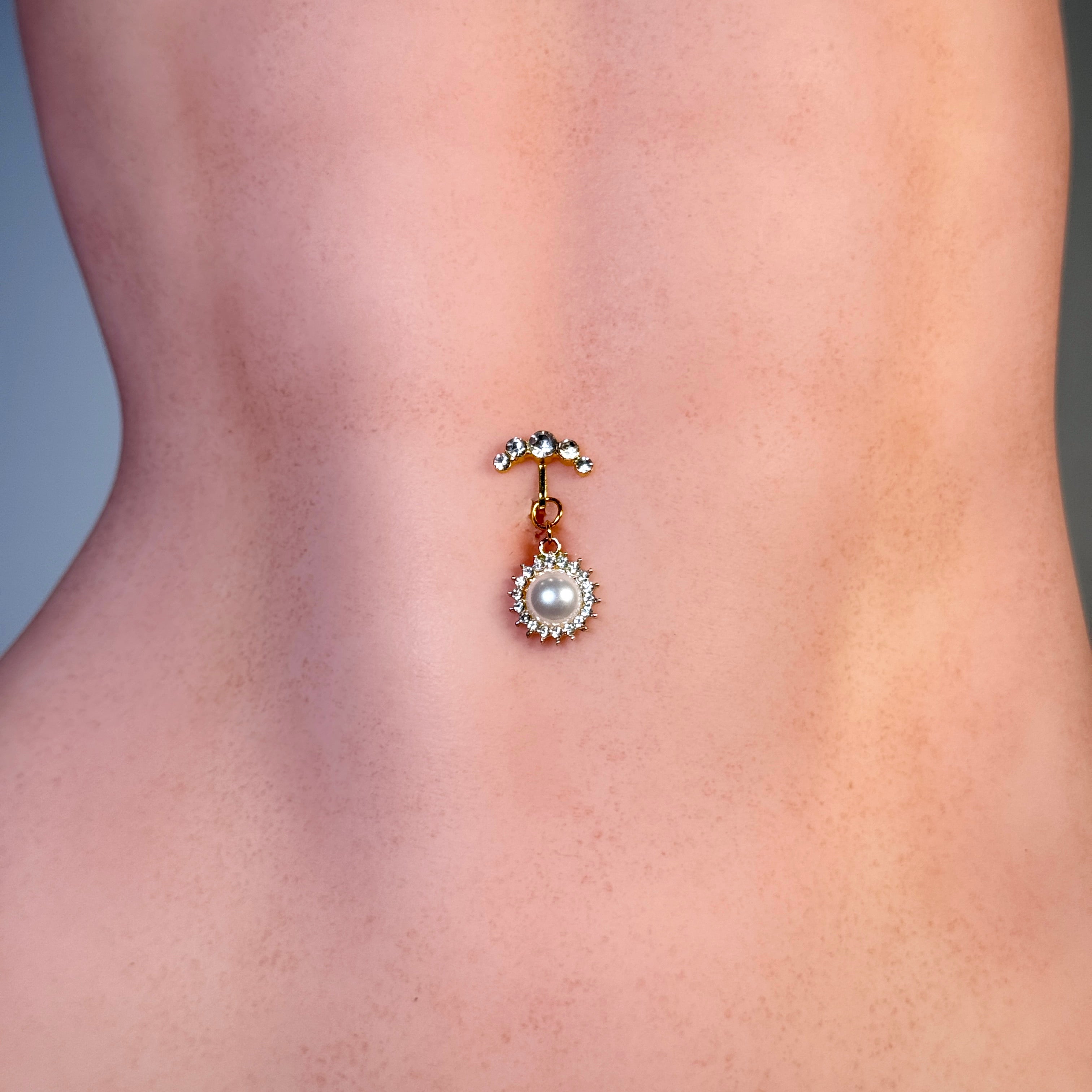 Pearl Sun Goddess Belly Clip