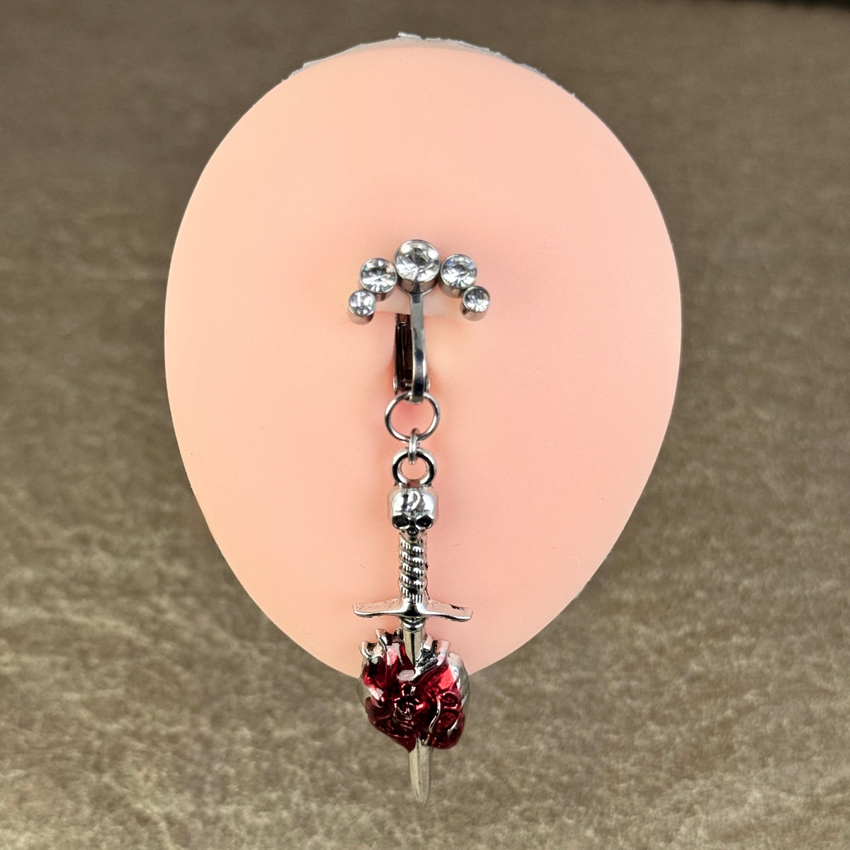 Bloody Love Dagger Navel Charm