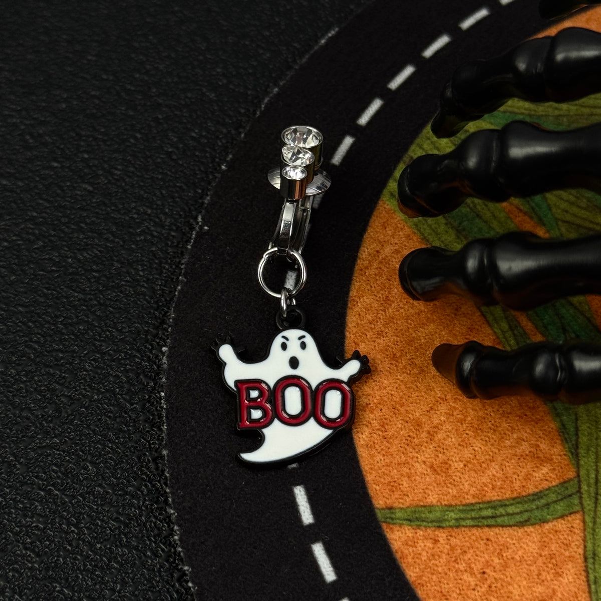 Boo Ghost Fake Navel Ring
