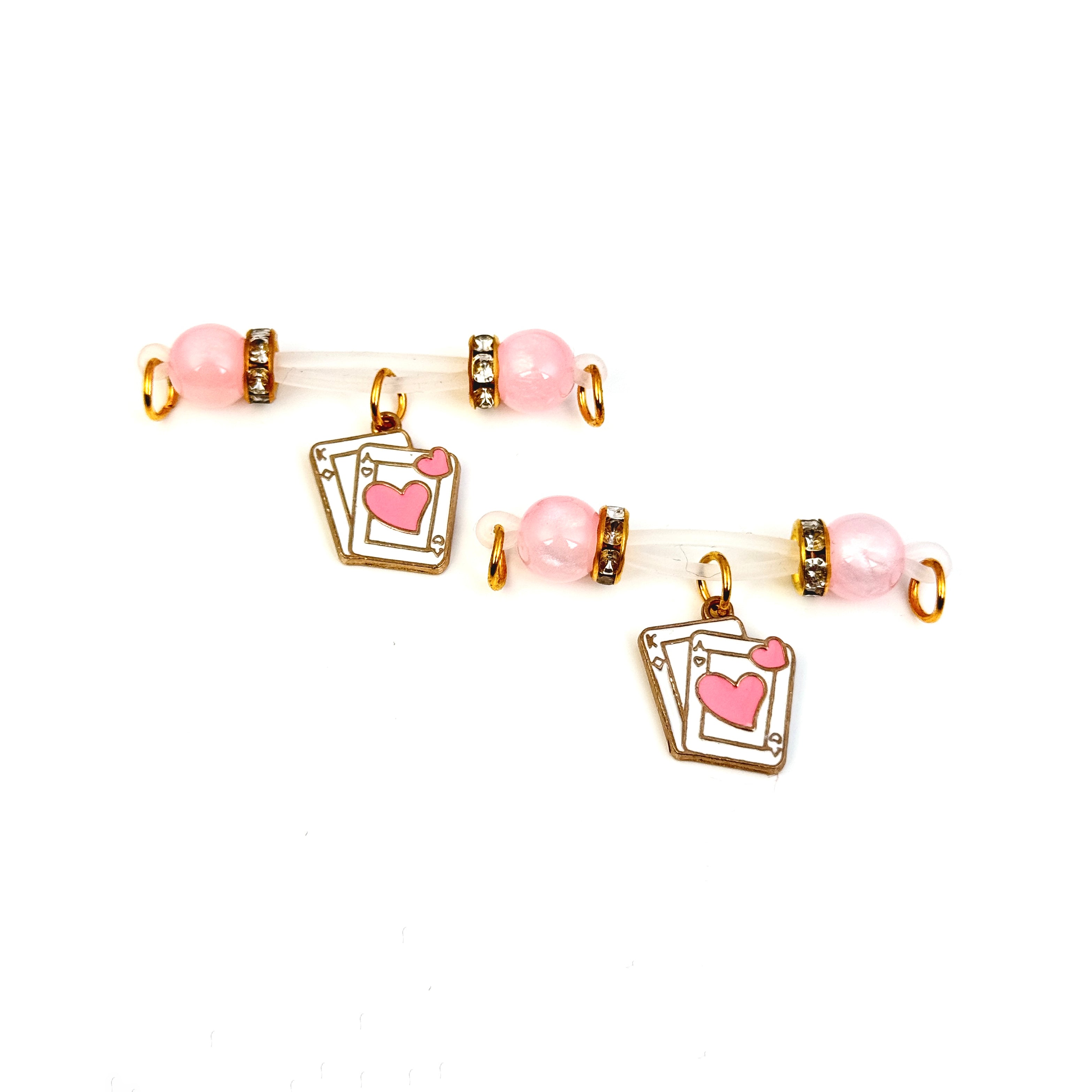 Lucky Heart Playing Card & Pearl Pendant