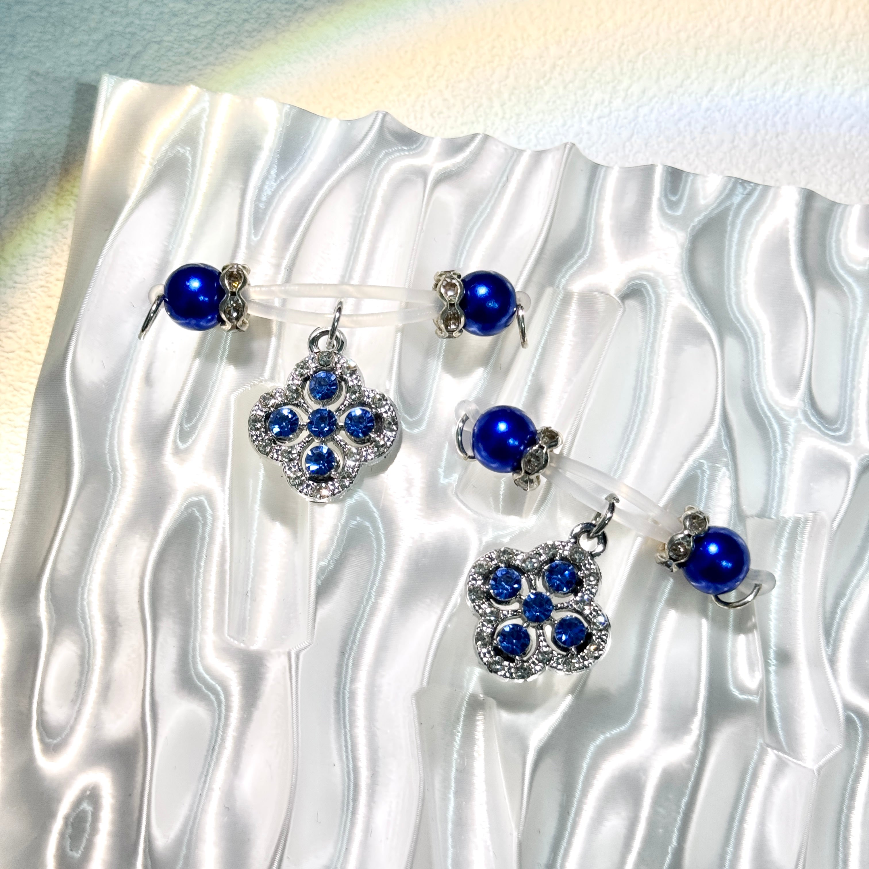 Sapphire Bloom Nipple Clamps
