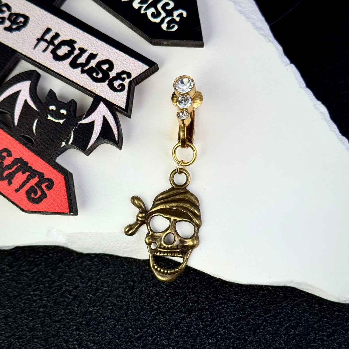 Pirate Skull Navel Charm