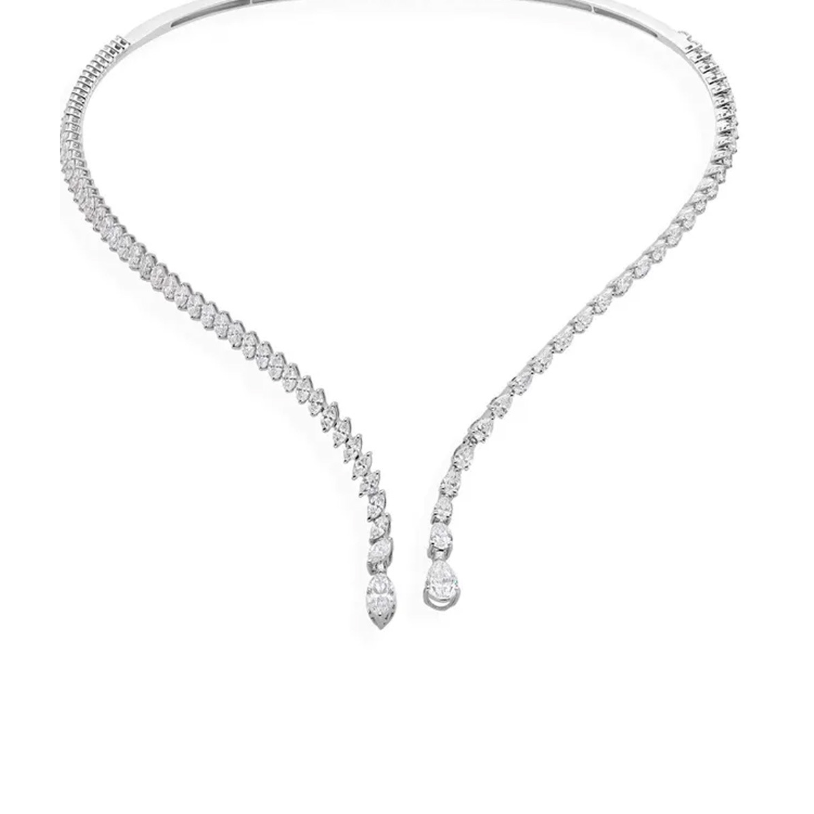 Rhinestone collarbone chain for parties