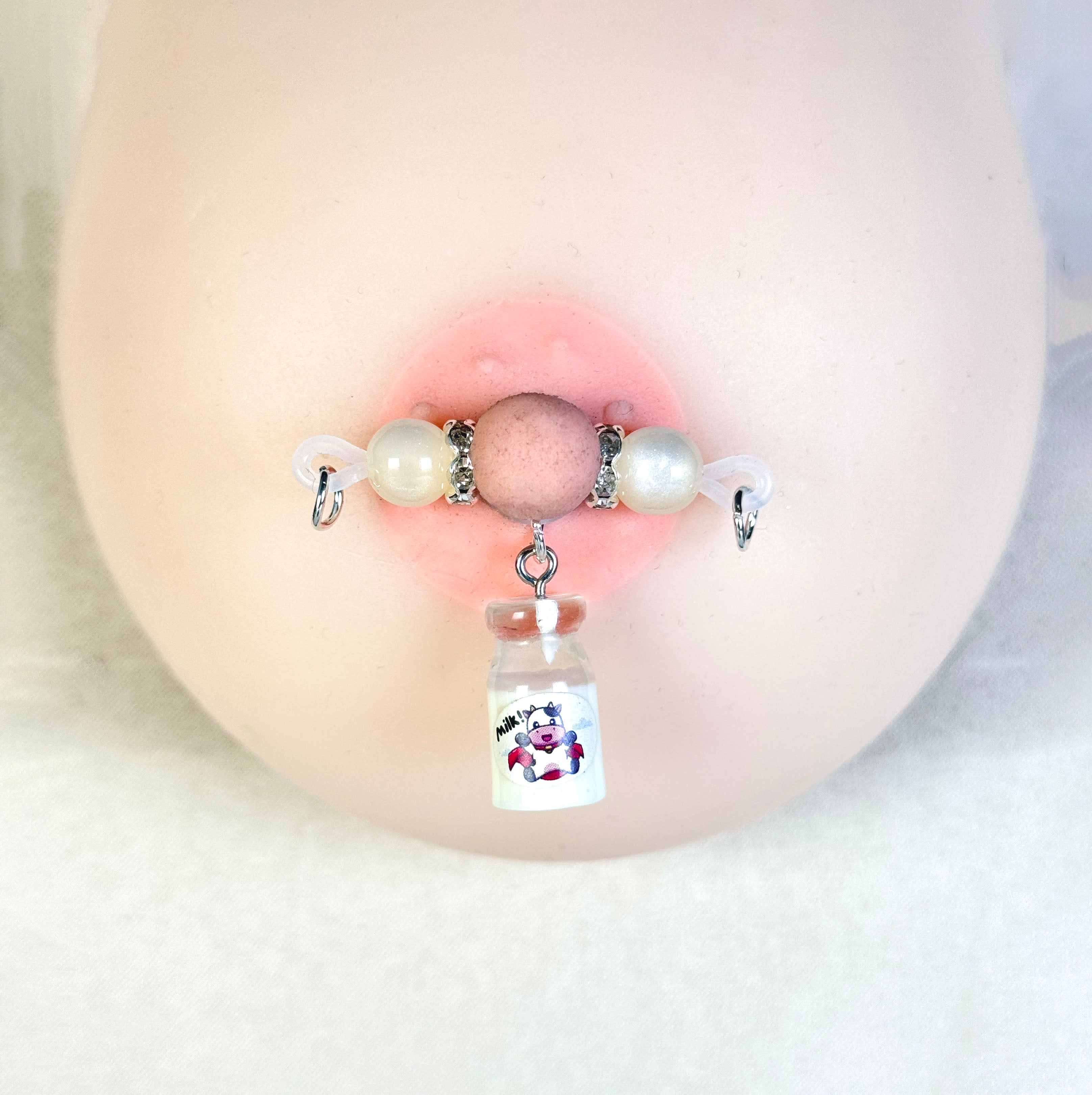 Milk Bottle Charm Nipple Clamps