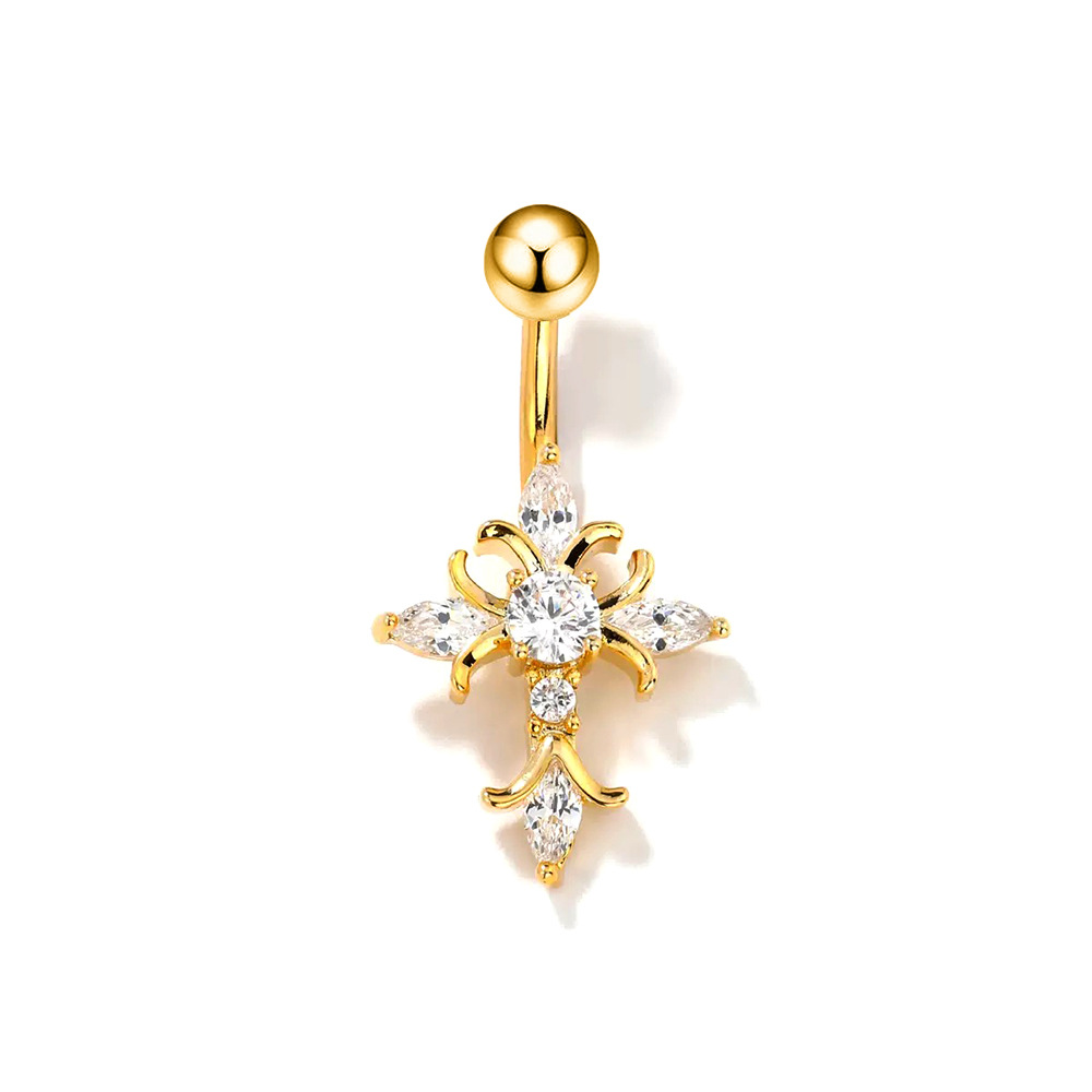 Assorted Shiny Crystal Pendant Navel Belly Piercing Rings