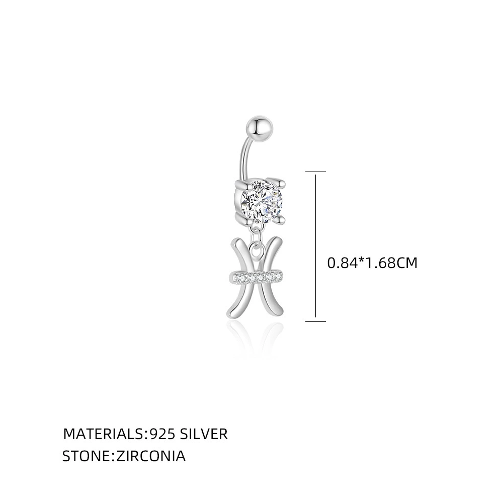 Zodiac-themed navel clip