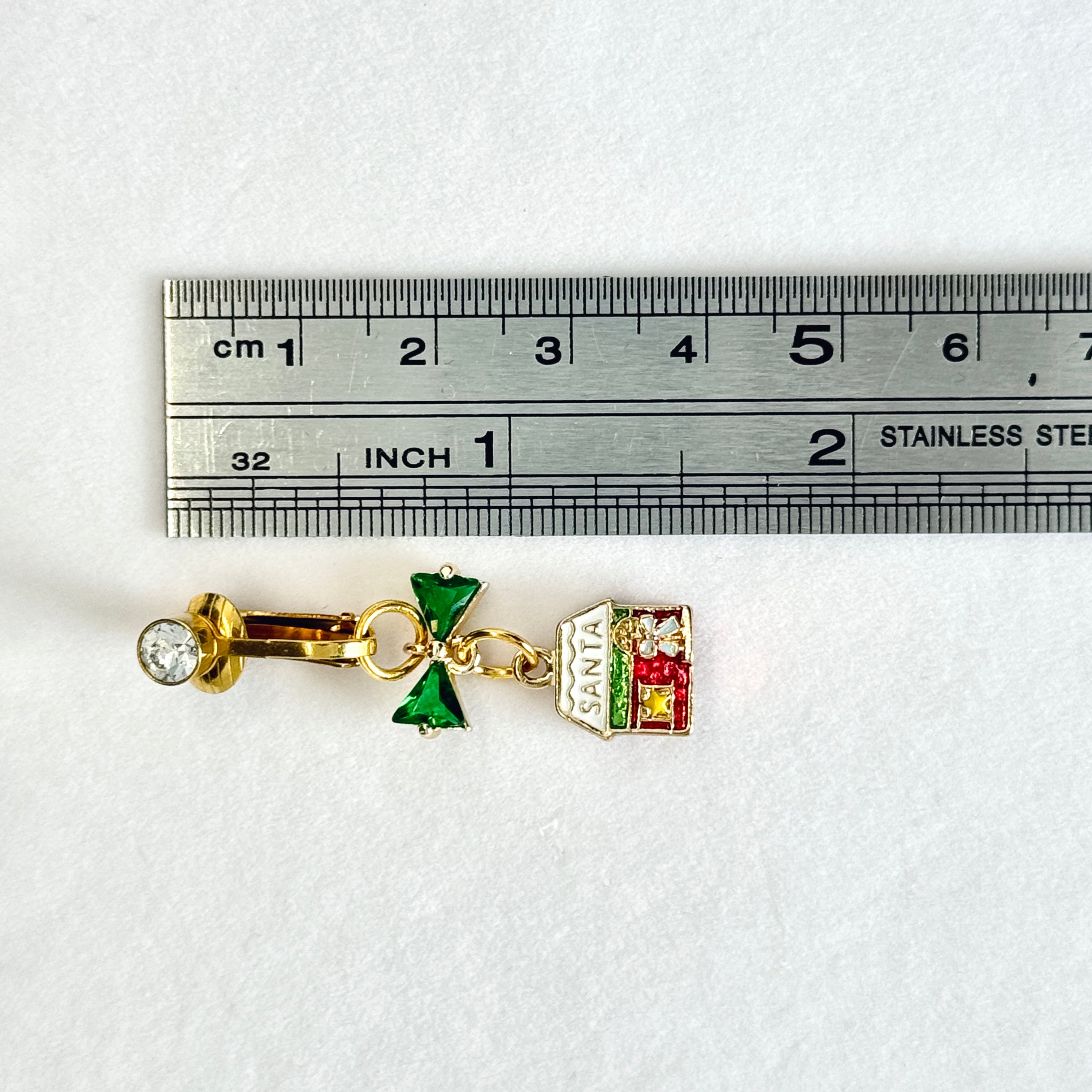 Christmas Cottage Adjustable Navel Clip