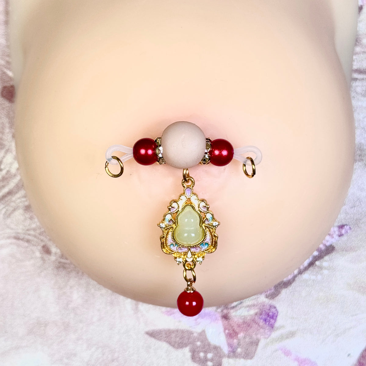 Red Pearl Jade Nipple Clamps