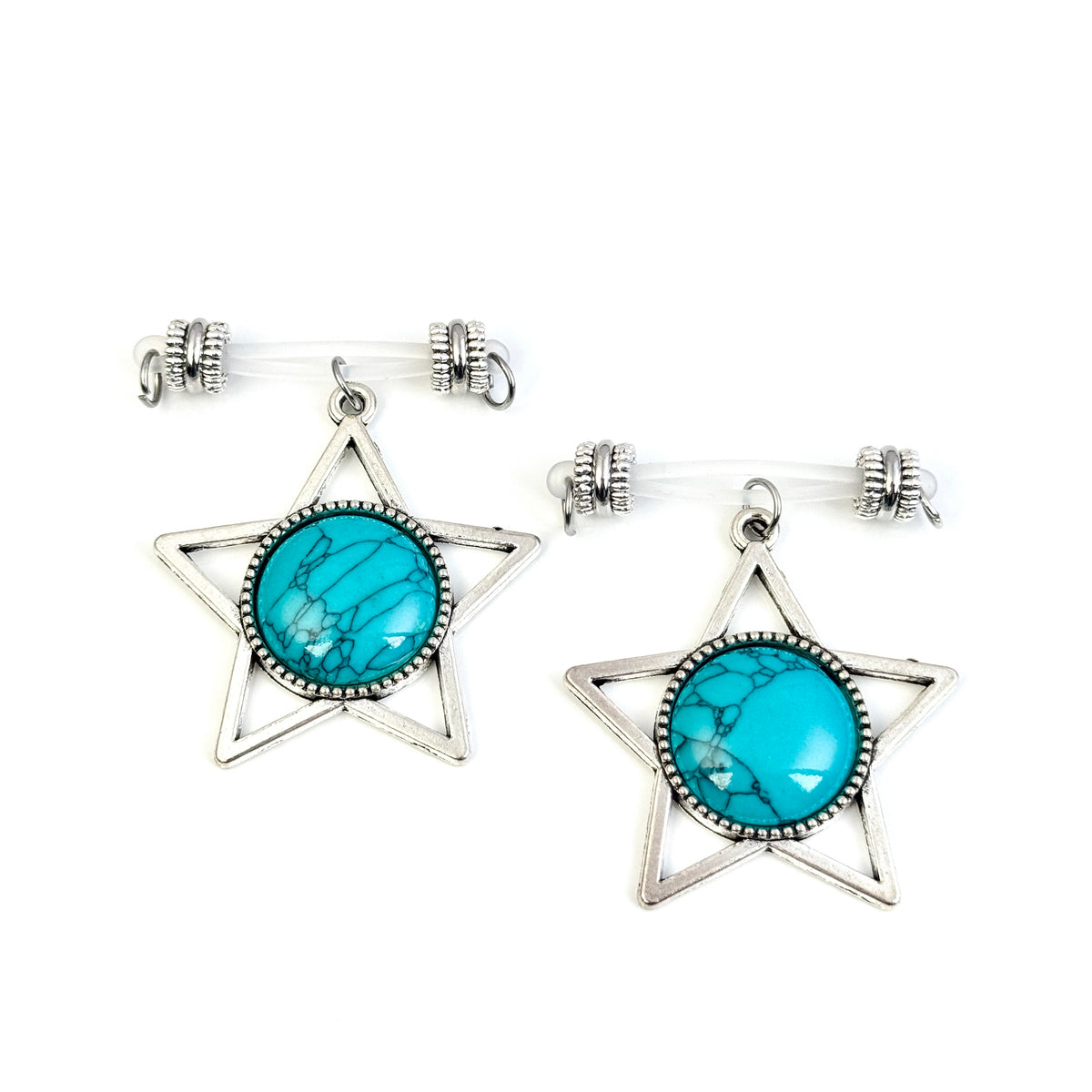 Mystic Star Turquoise Nipple Clamp Set