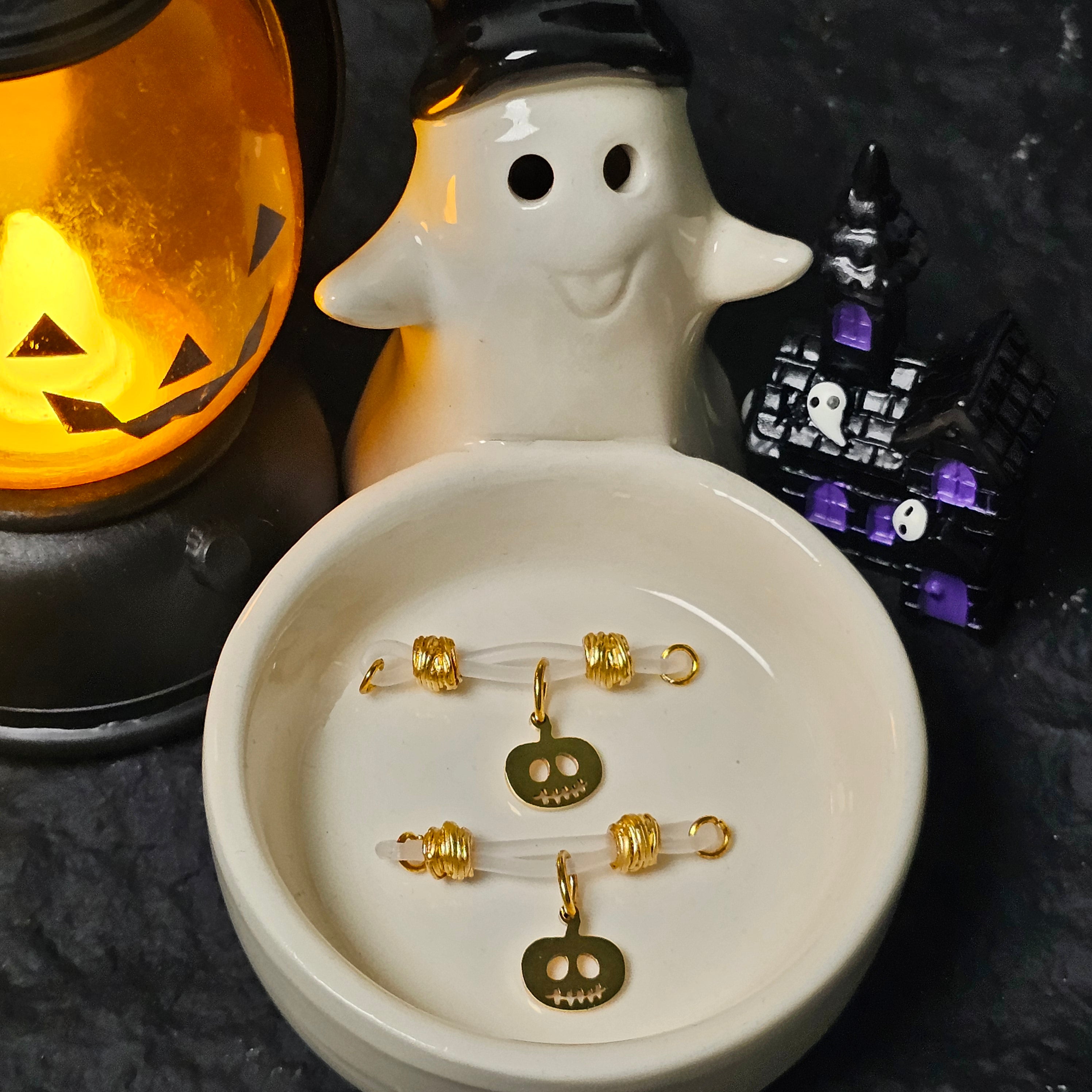 Halloween gold-plated ghost pendant