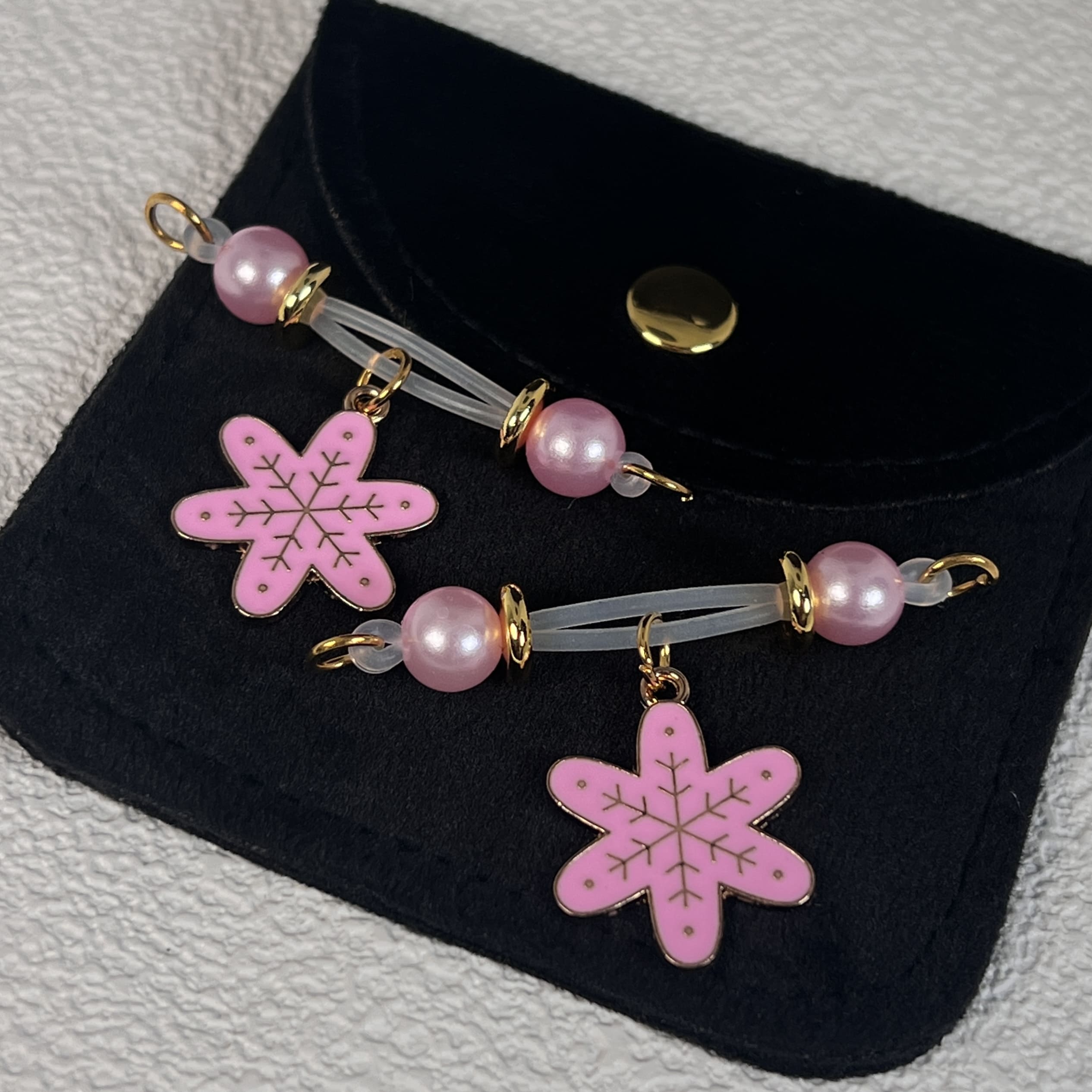 Pink Petal Christmas Clamps