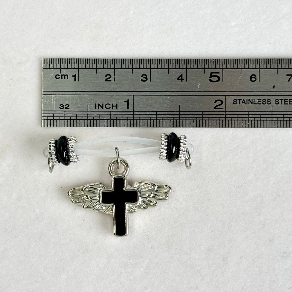Dark Angel Wing Cross Non-Piercing Nipple Clamp