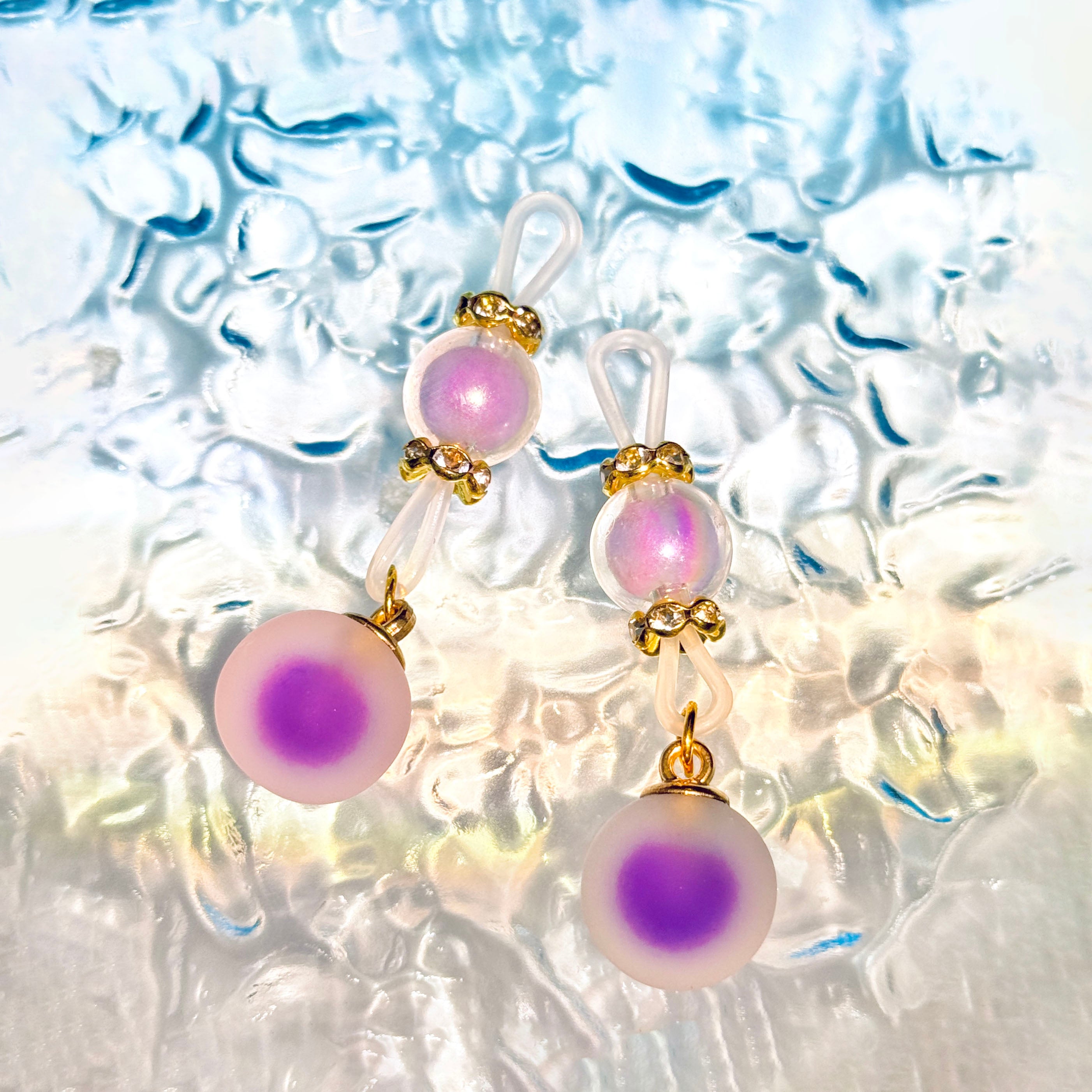 Amethyst Glow Nipple Clamps