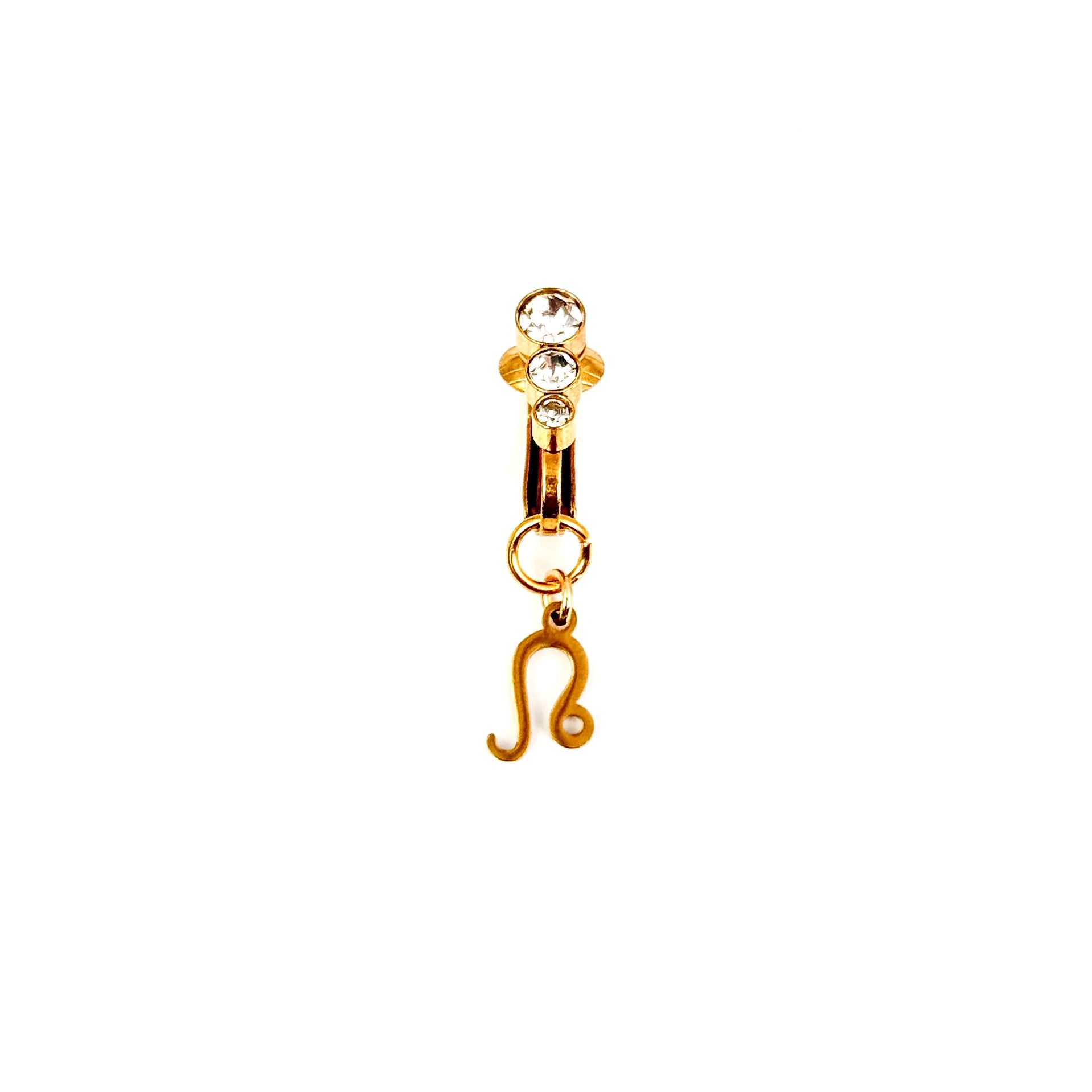 Leo Zodiac Faux Belly Button Ring